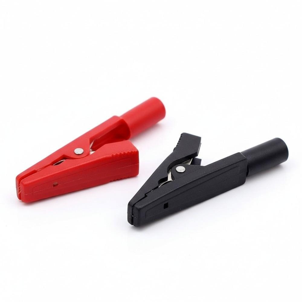 Mini Multimeter Probe Cable Insulated Banana Female Adapter Battery Test Clip for Battery Testing