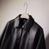 Leather Leather Jacket Women's Sheepskin Jacket Short Square Neck Loose Casual Motorcycle Leather Jacket