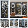 Halloween Window Cling Waterproof PVC Skull Spider Pumpkin Witch Grim Reaper Static Glass Sticker Home Office Party Decoration Decal