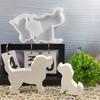 Multifuntional Dog Sculpture Molds for Cement and Plaster Creative Home Decors Silicone Ornament Moulds for Hand-Making