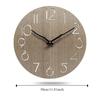 Silent Movement Wooden Wall Clock Round Shape Silent Wall Clock Hanging Wall Clock  Living Room