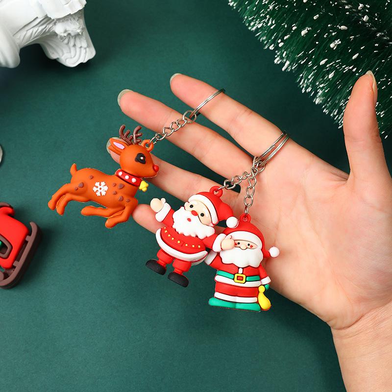 Vánoční kreslené sněhuláky Klíčenky - Roztomilé dětské doplňky na tašku & Kreativní sváteční dekorace