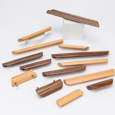 Wooden Cabinet Door Handle Drawer Pulls Nordic Solid Wood Furniture Handle Wardrobe Knob Kitchen Cupboard Furniture Hardware