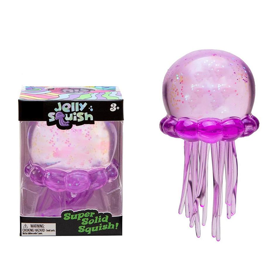 New Trending Jellyfish & Cube Squish Toy, Soft Jelly Squeeze Stress Relief Fidget Toy, Sensory For Kids & Adults