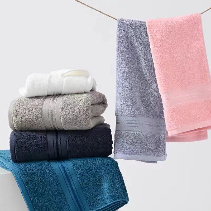Spot large thickened cotton souvenir towel hotel men's sports face towel plain color broken gear water absorption