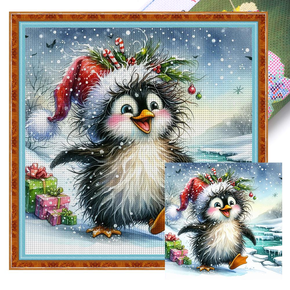 Full Embroidery Eco-cotton Thread 18CT Printed Animal Cross Stitch Kit Art