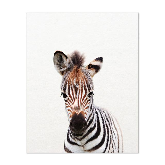 Safari Baby Animals Lion Tiger Zebra Poster Canvas Painting Nursery Wall Art Print Child Room Picture Nordic Kids Bedroom Decor