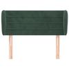 VidaXL Tête de lit avec oreilles Vert foncé 83x23x78-88 cm Velours3117317