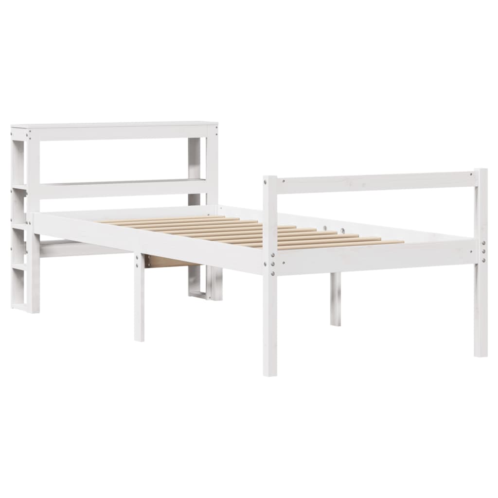 Senior Bed with Headboard Without Mattress White 75x190 Cm