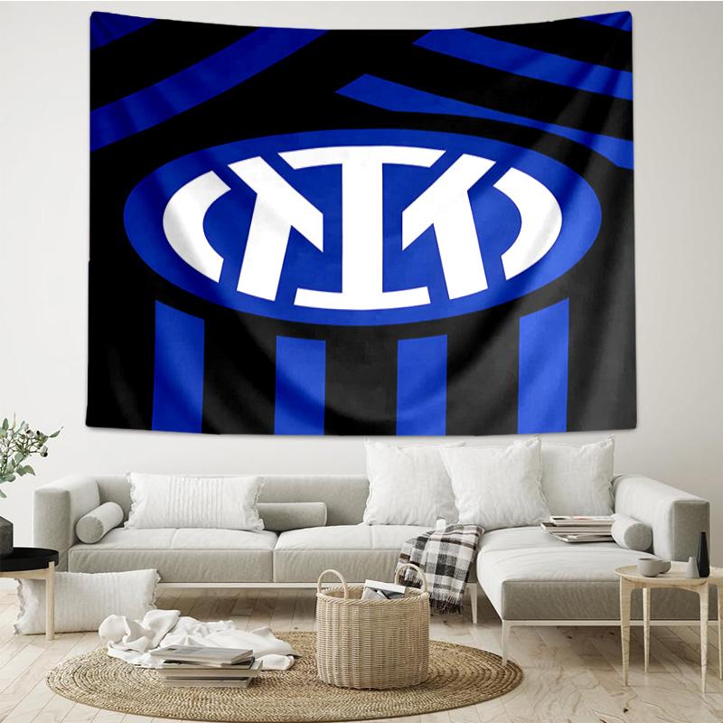 1PC Inter FC Crest Printed Tapestry Room Decoration Wall Hanging for Living Room Bedroom, dormitory, Birthday and Christmas gifts