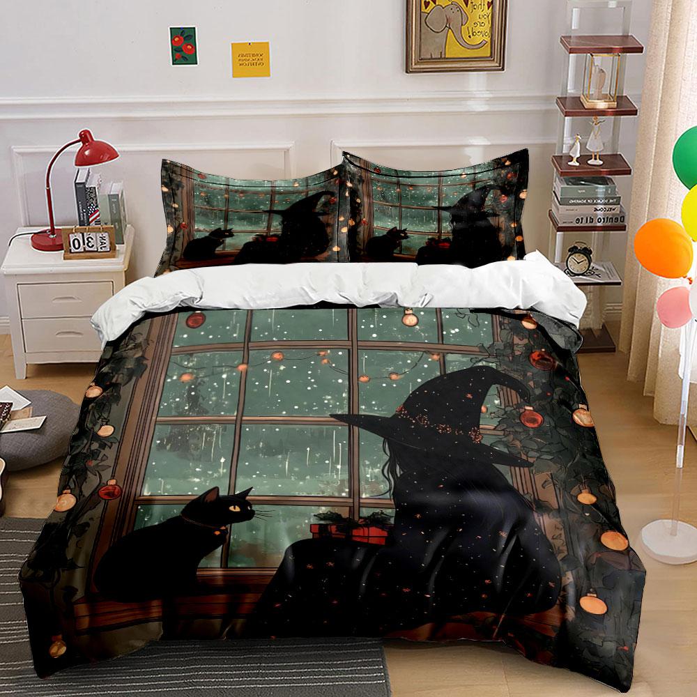 Design di strega accogliente Decorazione per la casa Morbido Confortevole Copripiumino Set Biancheria da letto Incluso 1*Copripiumino & 2*Federe, Regalo