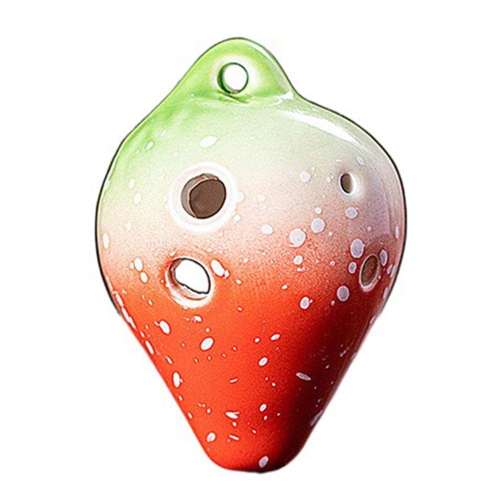 C Tone Strawberry Shaped Ocarina Gradient Color Kids Musical Instruments Toy  Student