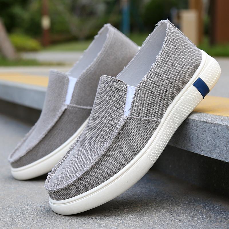 2026 New Man‘S Casual Canvas Shoes Soft Comfortable Lightweight Fashion Versatile Outdoor Walking Loafers Shoes