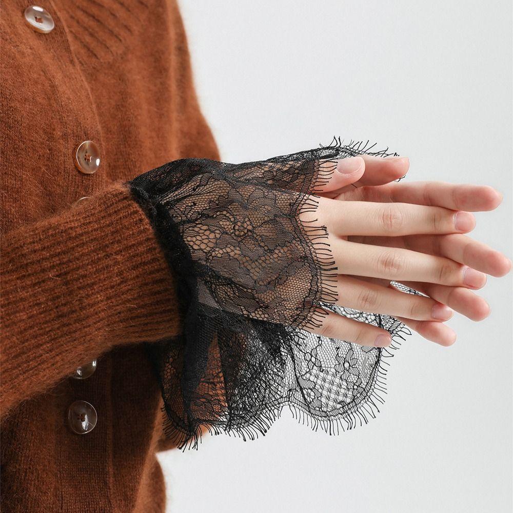 Lace Fake Sleeve Detachable Fake Cuff Elegant Sleeve Cuffs  Clothes Accessories