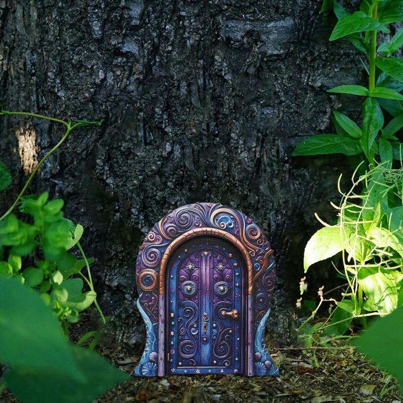 New Mini Fairy Doors Wooden Elf Door Embellishments Home Garden Decor Ornamnet
