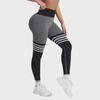 Damen High Waist Gestreifte Yoga Leggings - Schnelltrocknend, Hüftlift, Fitness- & Laufhosen