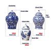 Premium Glazed Ceramic Tea Jar Featuring Dateless Blue Print Doubles As Fascinating Countertop Display Piece