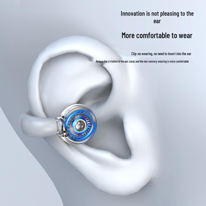 2023 FK8 Bluetooth Ear Clip Earphones with Digital Display Case - Sports Wireless