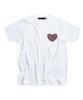 ESCAPEFROM Pink Heart Patch T-Shirt White