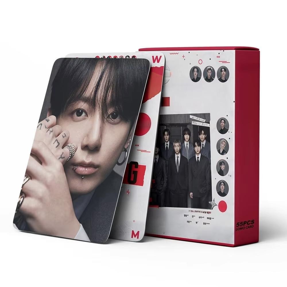 55Pcs Photo Small Lomo Card Kpop Idol Album Boy Group Arir Flash Card Postcard Fans Photo Collectible Cards Party Favors Gifts