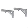 2Pcs Folding Shelf Brackets DIY for Table Workbench Space Saving Sturdy with Screws Triangle