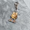 Funny Chicken Cat Acrylic Keychain Weird Cat Body Chicken Feet Bag Charm Cute Meme Accessory Couple Gift For Backpacks