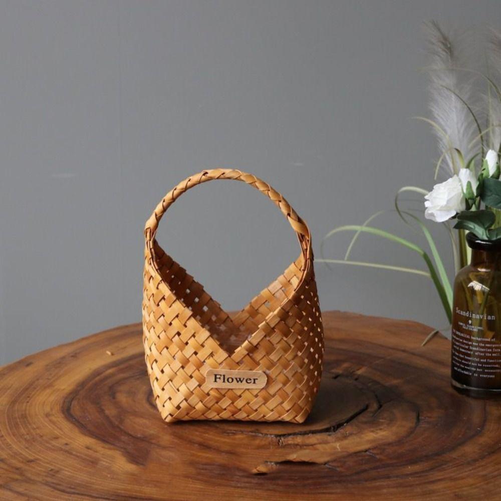 Wall Mounted Storage Basket Handmade Flower Holder Gift Packaging Box  Mid Autumn Festival