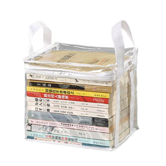 4PCS Clothes Storage Box, Transparent with Zipper Handles Design, Stackable Waterproof Storage Bin for Home Travel