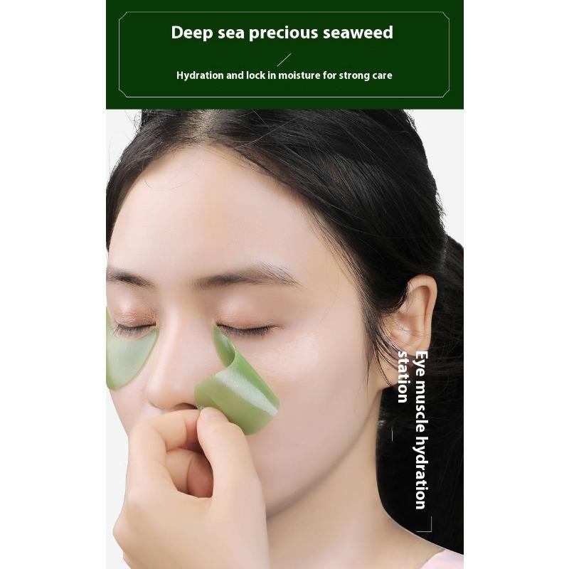 60 Stück feuchtigkeitsspendende grüne Augenmaske zur Feuchtigkeitsversorgung mit Algen