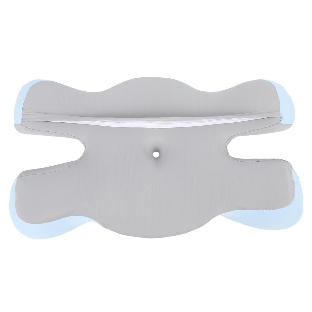63x34x9cm Side Sleeper Pillow Blue Bed Pillow Ergonomic Neck Support Pillow for Back Sleepers