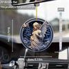 Acrylic Flat Surface Angel Car Pendant With Minimalist Design For Vehicle Interior Decor