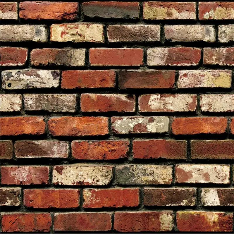 Home Decor 3D PVC Vintage wall sticker Paper Brick Stone Rustic Effect Self-adhesive Home Decor Sticker sticker