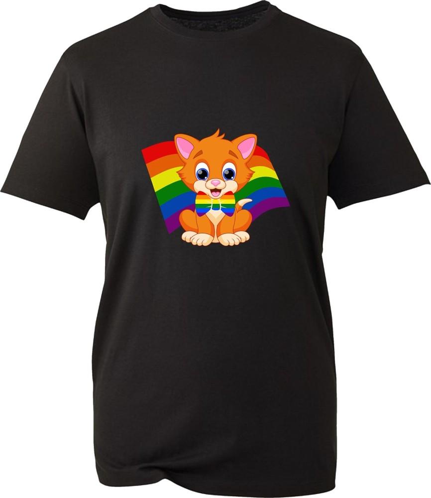 Lgbt Cat TShirt Pride Colour Flag Cat Lovers Pet Lovers Gay Lesbian Unisex Top