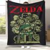 Retro Z-Zelda Cartoon Link Games Flannel Blanket,Ultra Soft Warm Plush Throw for Home Bedroom Bed Sofa Cover Camping Picnic Kid