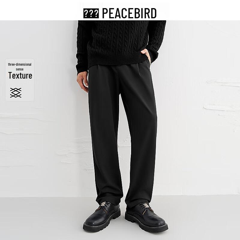 

PEACEBIRD Men s 3D Jacquard Business Casual Trousers 30