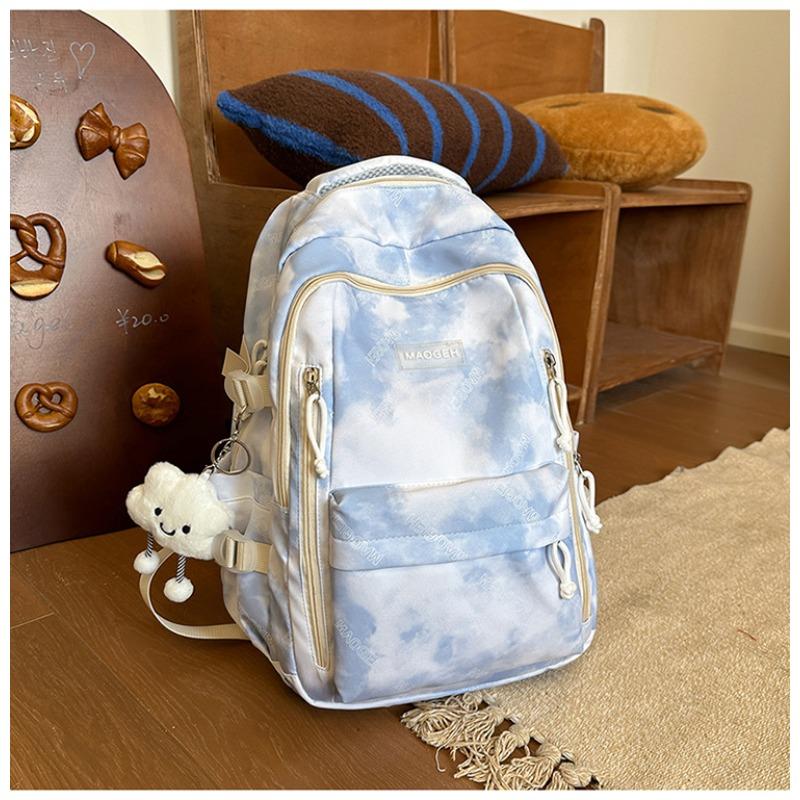 New National Style Versatile Tie-dye Backpack Student Large-capacity Simple Schoolbag Korean Version Niche Personalized Casual Backpack