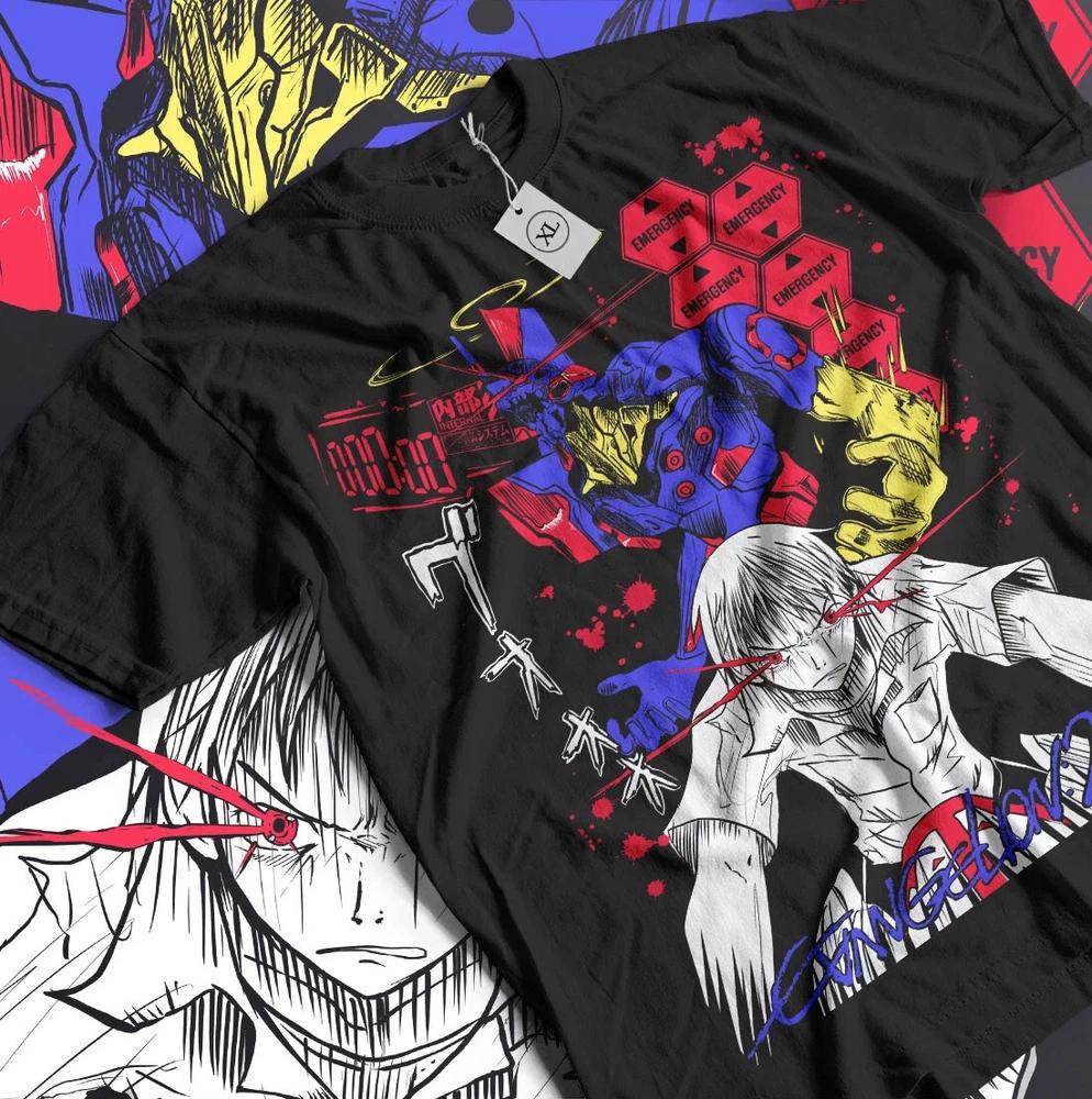 Anime Shirt Neon Genesis Evangelion Eva Unit 01 Japanese Black Tshirt All Size S