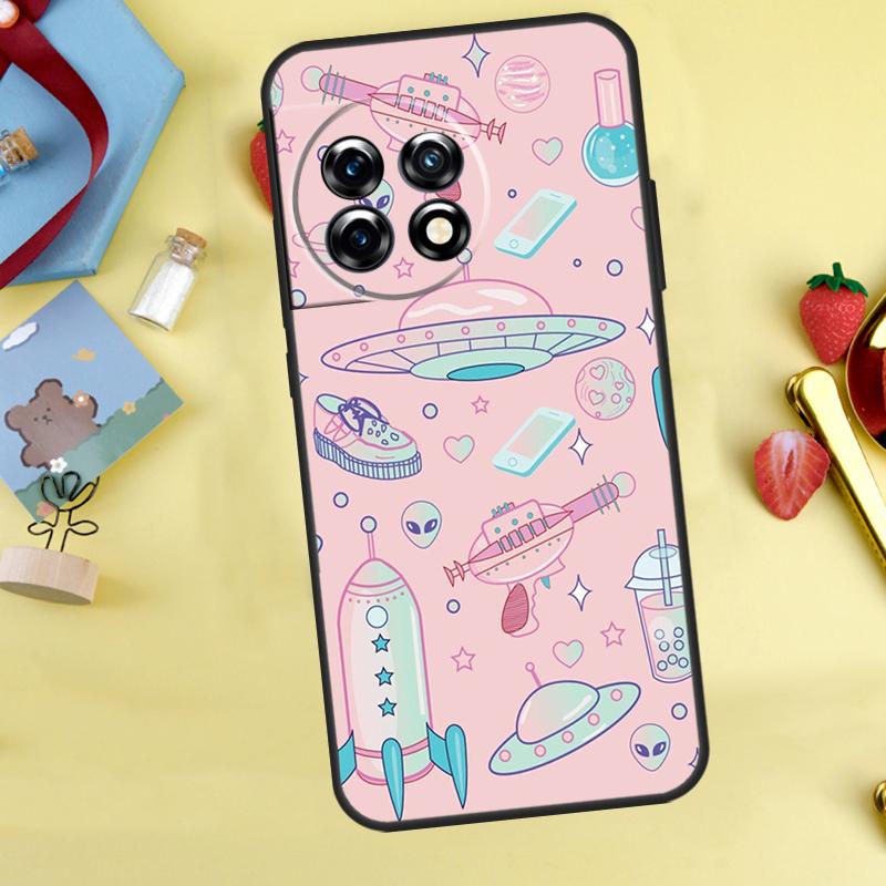 

Alien Kawaii Art Case For OnePlus 12R 10R 13R 13T 15 13 12 11 10 9 10T 8T Nord CE 5 2 3 4 Lite N20 N30 Cover OnePlus Nord 4