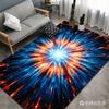 Newest Color Burst Galaxy Starburst Print Large Area Rug Non Slip Space Themed Living Room Carpet
