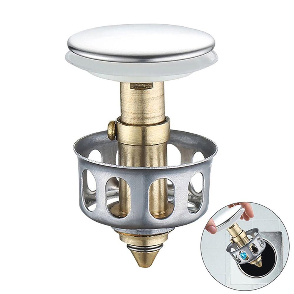 2 Bucăți Baterie Baie Lavabo Dop Păr Sistem Duș Miez Săritor pentru Chiuvetă Baie