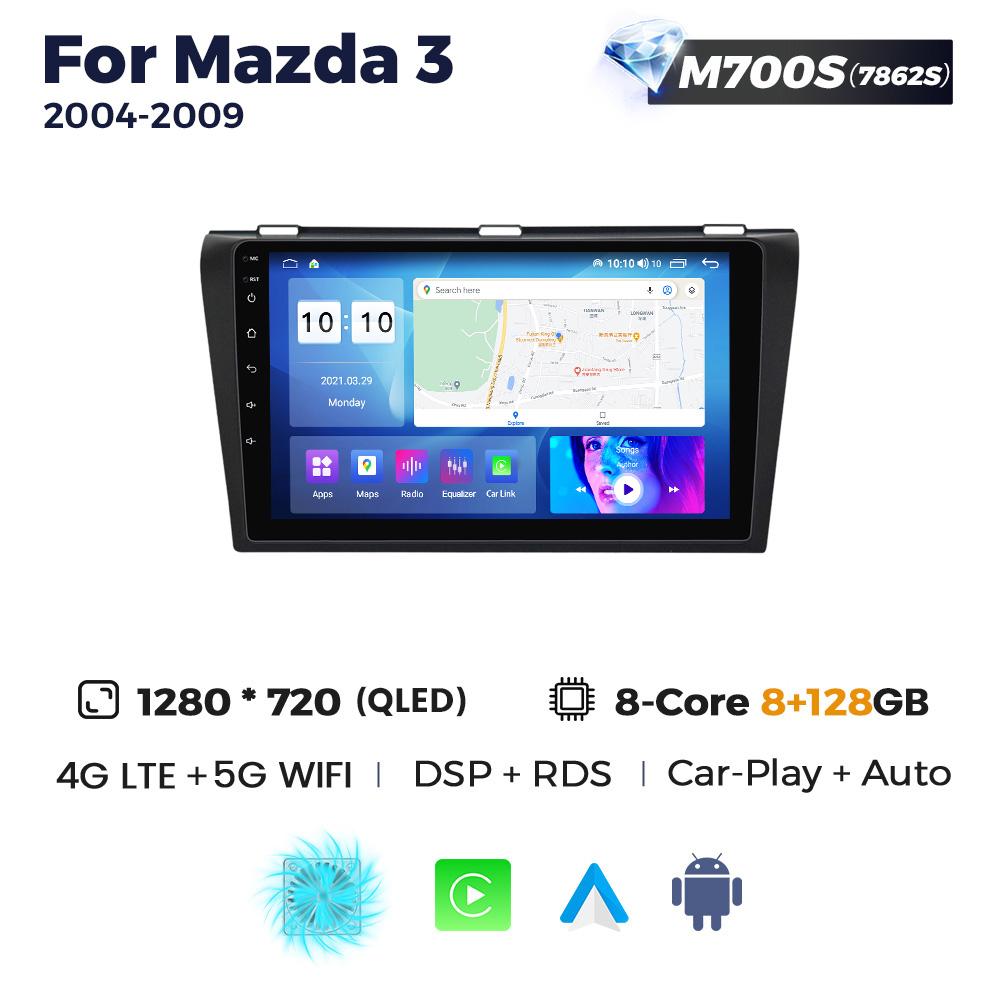 2Din Android Car Radio For Mazda 3 2003 2004-2009 Multimedia Video Player Navigation GPS BT 4G Lte Carplay Auto Stereo Head Unit