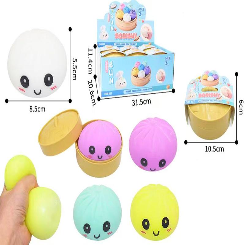 Dumpling Squishy Toy Anti-Stress Toy For Hands Sensory Toy Stress Relief Products Office Desk Toys 4 Colors Squishy Stress Ball