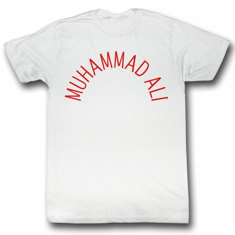 Muhammad Ali Arch Text White Adult T-Shirt XXL