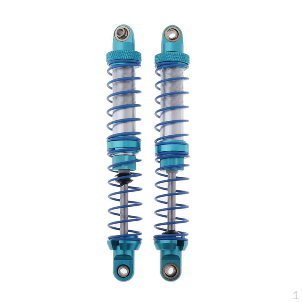 1 Pairs Aluminum Front Shock Absorber Damper for SCX10 0046, 4 RC Crawler Upgrade Parts, Blue