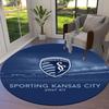 Sporting Kansas City Round Area Rug,Carpet Rug for Living Room Bedroom Sofa Playroom Decor,Non-slip Floor Mat