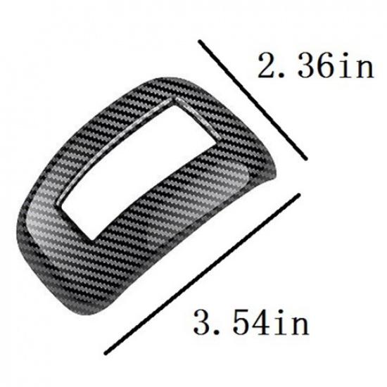 1x ABS Carbon Fiber Pattern Gear Shift Knob Trim For Mitsubishi Outlander +