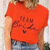 Summer Tops Team Bride Vintage Shirt Future Bride Wedding Bachelorette T-Shirts Short Sleeve Unisex Bride Team Wedding Party Tees