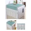 Diamond Grid Quilted Refrigerator Dust Cover Lace Curtain Design Dustproof Beautiful Cover Cloth Easy To Clean Home Decora Sunscreen Protective Cover