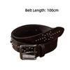 Fashion Rivet Buckle Waist Belt Jeans Style Versatile Jeans Belt Genuine Leather Waistband Men Women