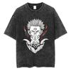 Anime Jujutsu Kaisen Magliette Gojo Satoru Lavate Uomo Donna Cotone Harajuku Magliette Ryomen Sukuna Retro per Uomo Donna Top
